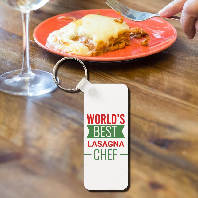 World's Best Lasagna  Chef   Keychain (Creator Uploaded)