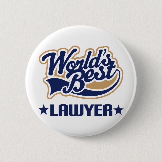 Worlds Best Lawyer 2 Inch Round Button (Front)