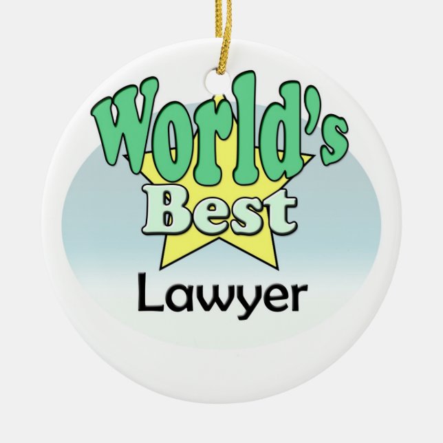 World's best Lawyer Ceramic Ornament (Front)