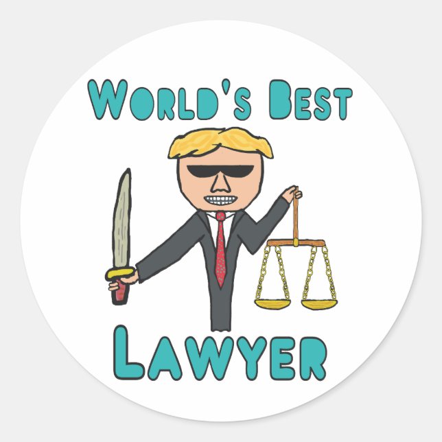 World's Best Lawyer Classic Round Sticker (Front)