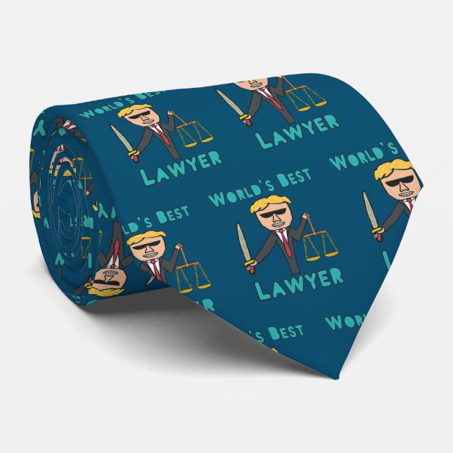 World's Best Lawyer Tie (Rolled)