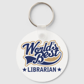Worlds Best Librarian Gift Keychain