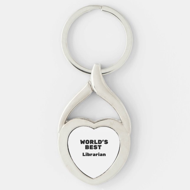 World's Best Librarian Keychain (Front)