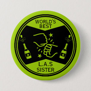 World's Best Like A Sister 3 Inch Round Button