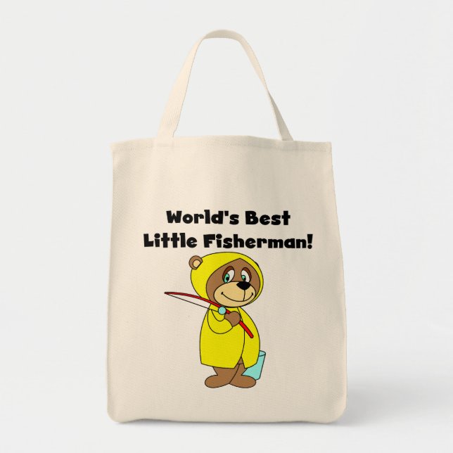 World's Best Little Fisherman Tshirts and Gifts Tote Bag (Front)