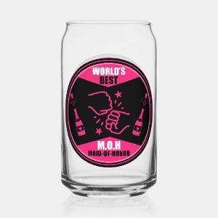 World's Best Maid Of Honour Can Glass