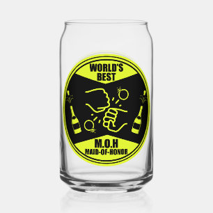 World's Best Maid Of Honour Can Glass