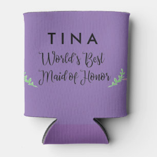 World's Best Maid of Honour Personalized Can Cooler