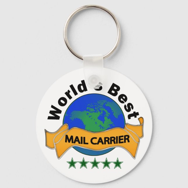 World's Best Mail Carrier Keychain (Front)