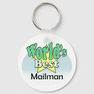 World's Best Mailman Keychain