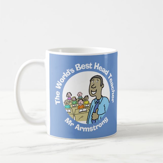 World's Best Male Head Teacher Coffee Mug (Left)