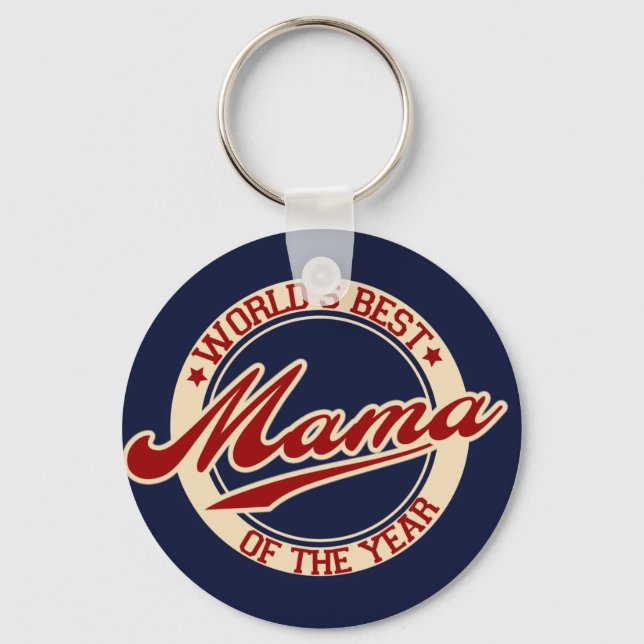 World's Best Mama of the Year Keychain (Front)