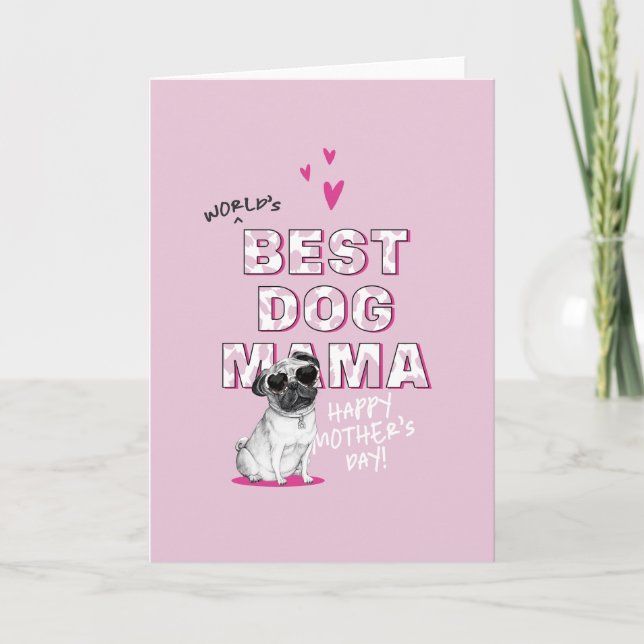 World's Best Mama Printable Card | Dog Mom Card (Front)