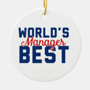 World's Best Manager Ceramic Ornament