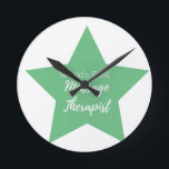World's best Massage Therapist Round Clock<br><div class="desc">Pick something fun to share with your massage therapist!</div>