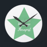 World's best Massage Therapist Round Clock<br><div class="desc">Pick something fun to share with your massage therapist!</div>