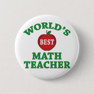 World's Best Math Teacher 2 Inch Round Button