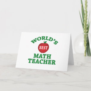 World's Best Math Teacher Card