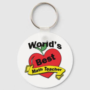 World's Best Math Teacher Keychain