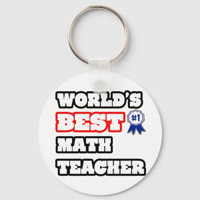 World's Best Math Teacher Keychain (Front)