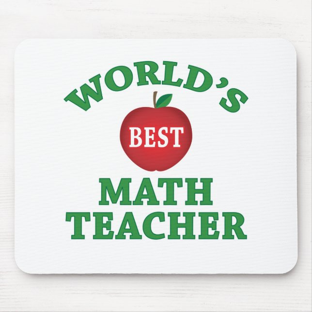 World's Best Math Teacher Mouse Pad (Front)