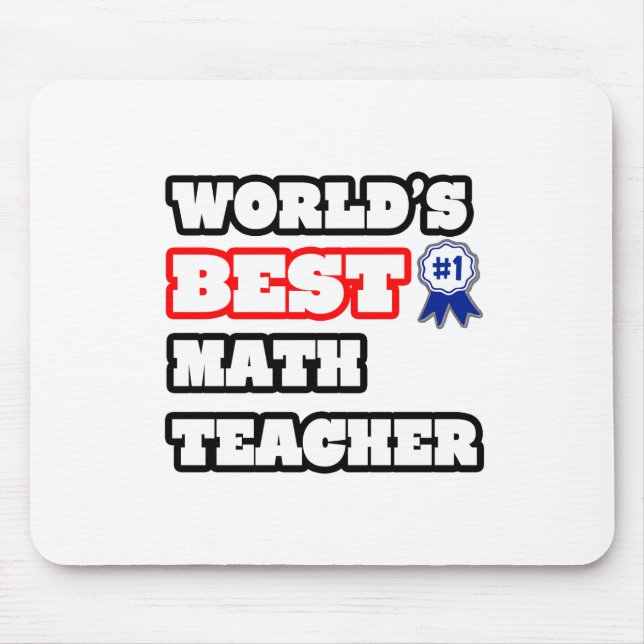 World's Best Math Teacher Mouse Pad (Front)