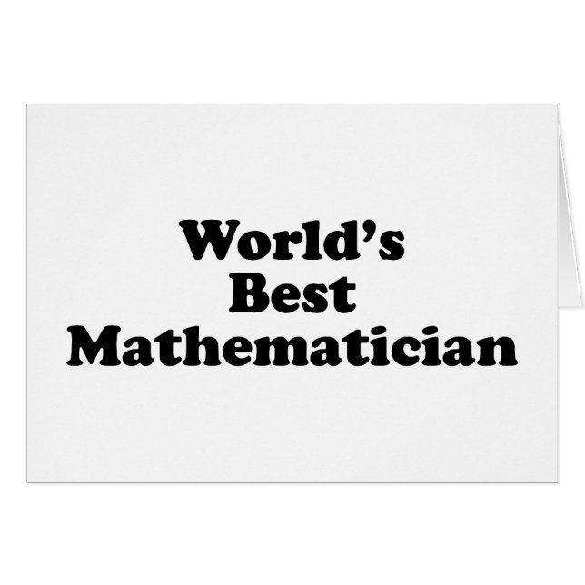 World's Best mathematician (Front Horizontal)