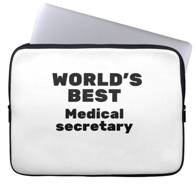 World's Best Medical Secretary Laptop Sleeve (Front)