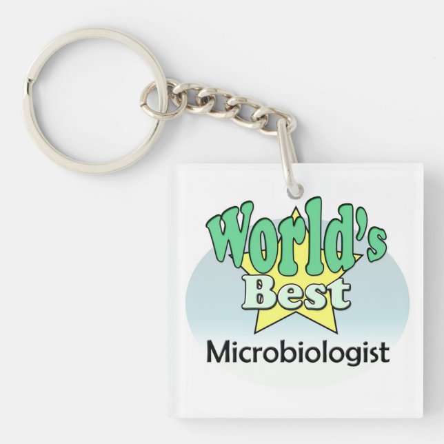 World's best Microbiologist Keychain (Front)