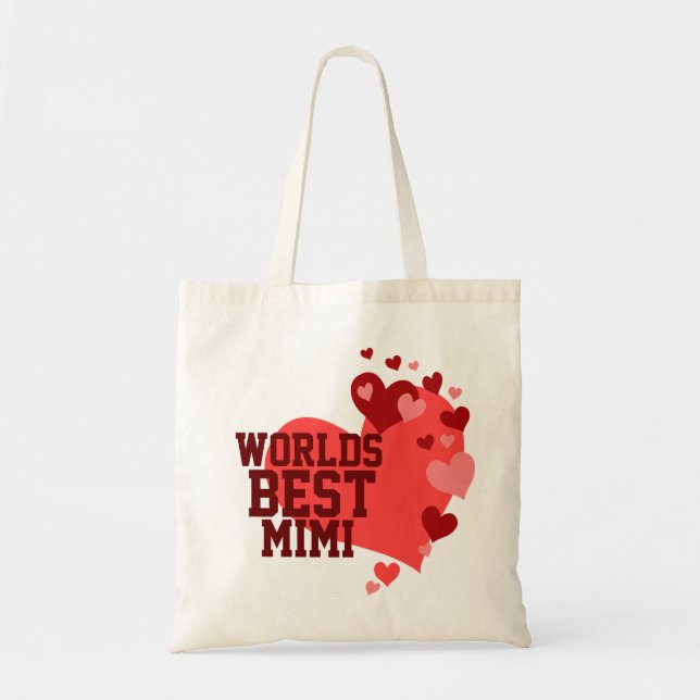 Worlds Best MiMi Personalized Tote Bag (Front)