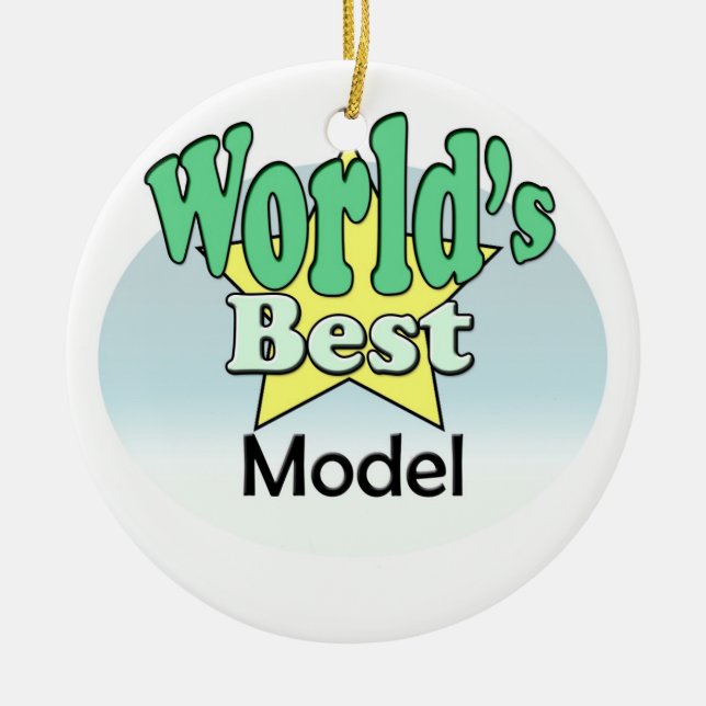 World's best Model Ceramic Ornament (Front)