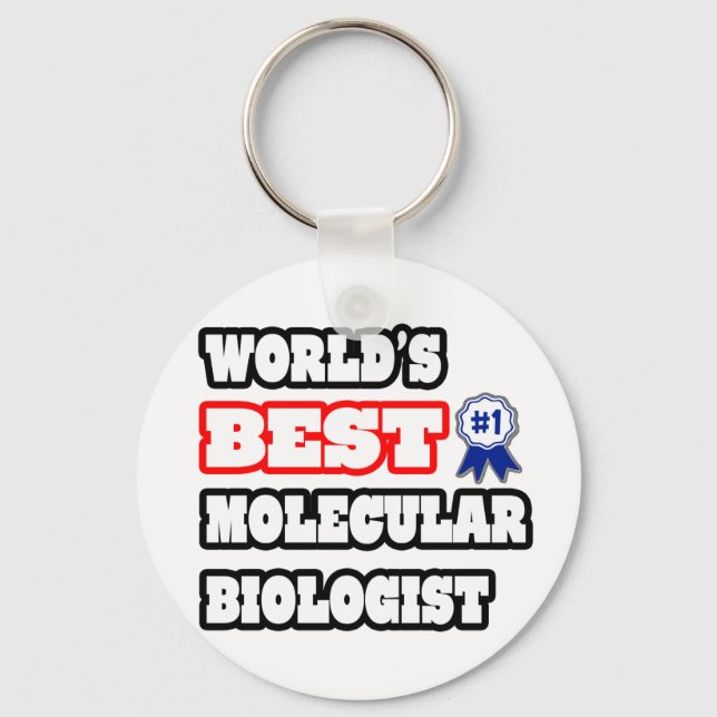 World's Best Molecular Biologist Keychain (Front)