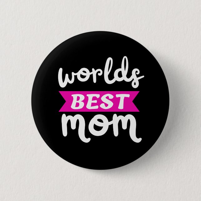 worlds best mom 2 inch round button (Front)