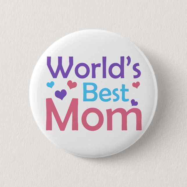 World's Best Mom 2 Inch Round Button (Front)