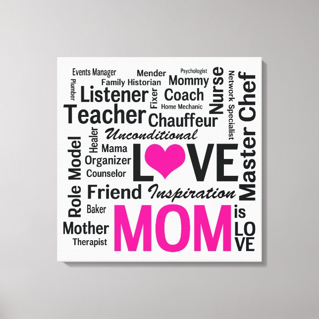 World's Best Mom, Amazing 24-7 Multitasker Canvas Print (Front)