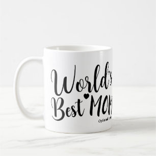 WORLD'S BEST MOM Birthday Personalized Custom Name Coffee Mug
