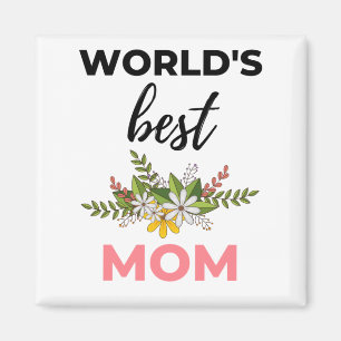World's Best Mom black Magnet