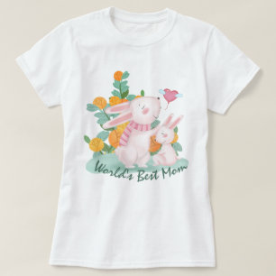 World's Best Mom - Bunny Mom and Baby T-Shirt