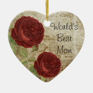 World's Best Mom Ceramic Ornament