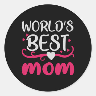 World's Best Mom Classic Round Sticker