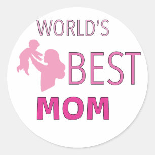 World's best mom classic round sticker