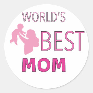 World's best mom classic round sticker