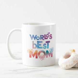 World's Best Mom Colourful Design Coffee Mug