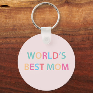 World's Best Mom Colourful Keychain