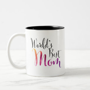 World's Best Mom (Colourful) Two-Tone Coffee Mug