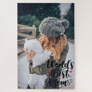 World's Best Mom   Custom Photo Jigsaw Puzzle