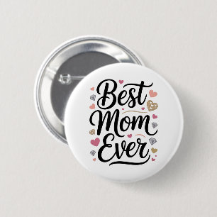 World's Best Mom Diamonds 2 Inch Round Button