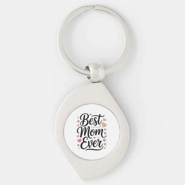 World's Best Mom Diamonds Keychain (Front)