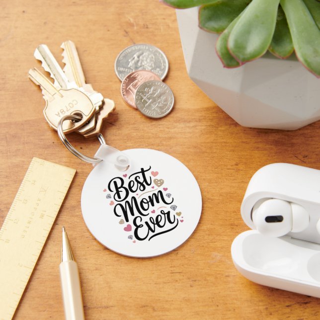 World's Best Mom Diamonds Keychain (Desk)
