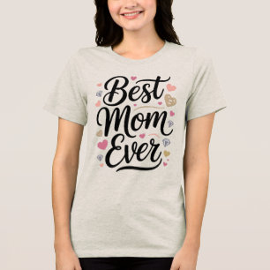 World's Best Mom Diamonds Tri-Blend Shirt